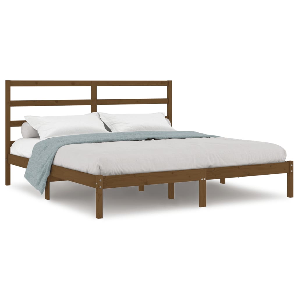 Okvir za krevet od masivne borovine boja meda 200 x 200 cm