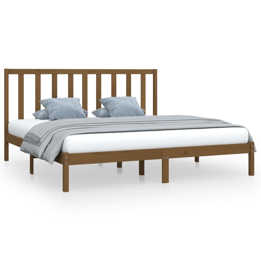 Okvir za krevet od masivne borovine boja meda 200 x 200 cm