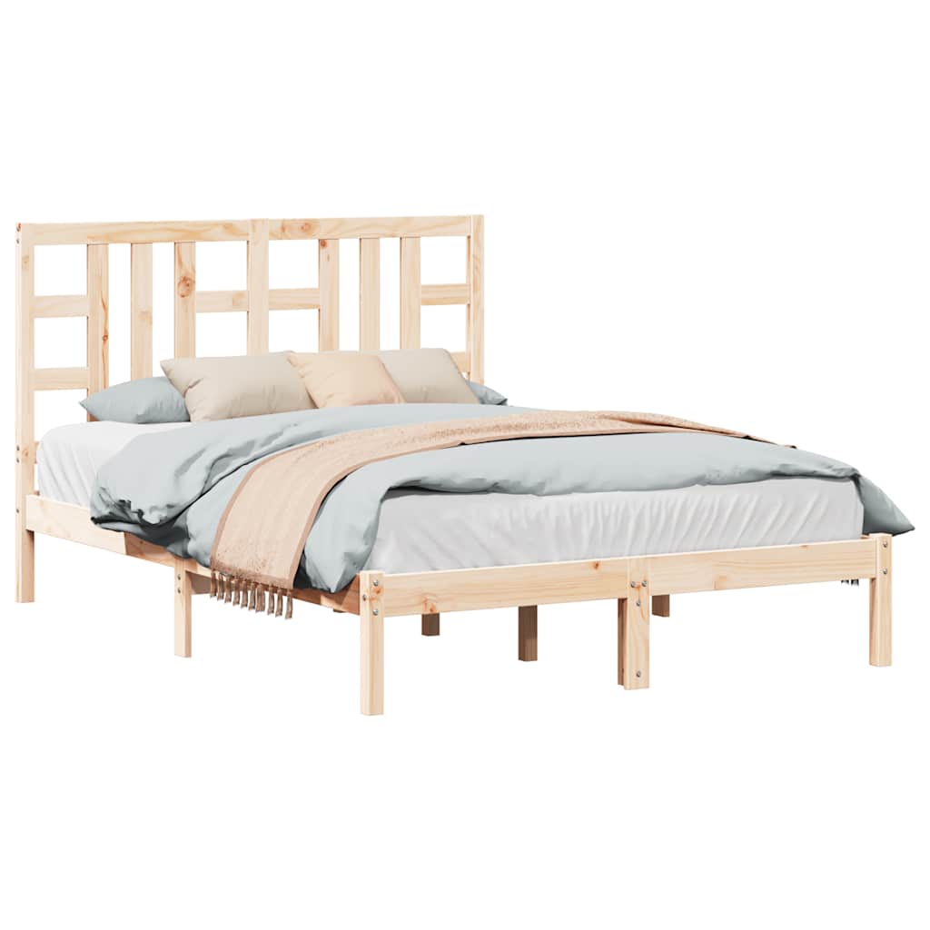 Okvir za krevet od masivnog drva 135 x 190 cm bračni