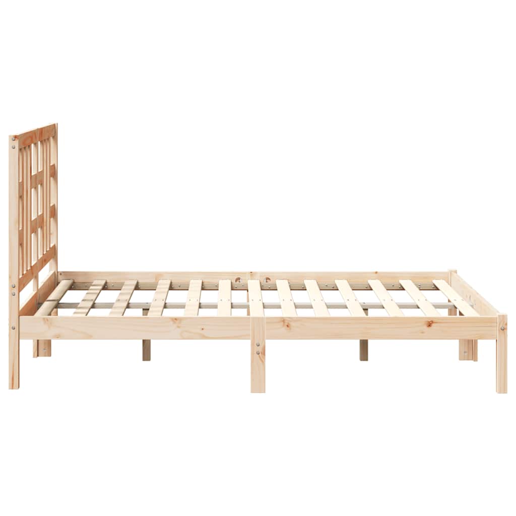 Okvir za krevet od masivnog drva 135 x 190 cm bračni