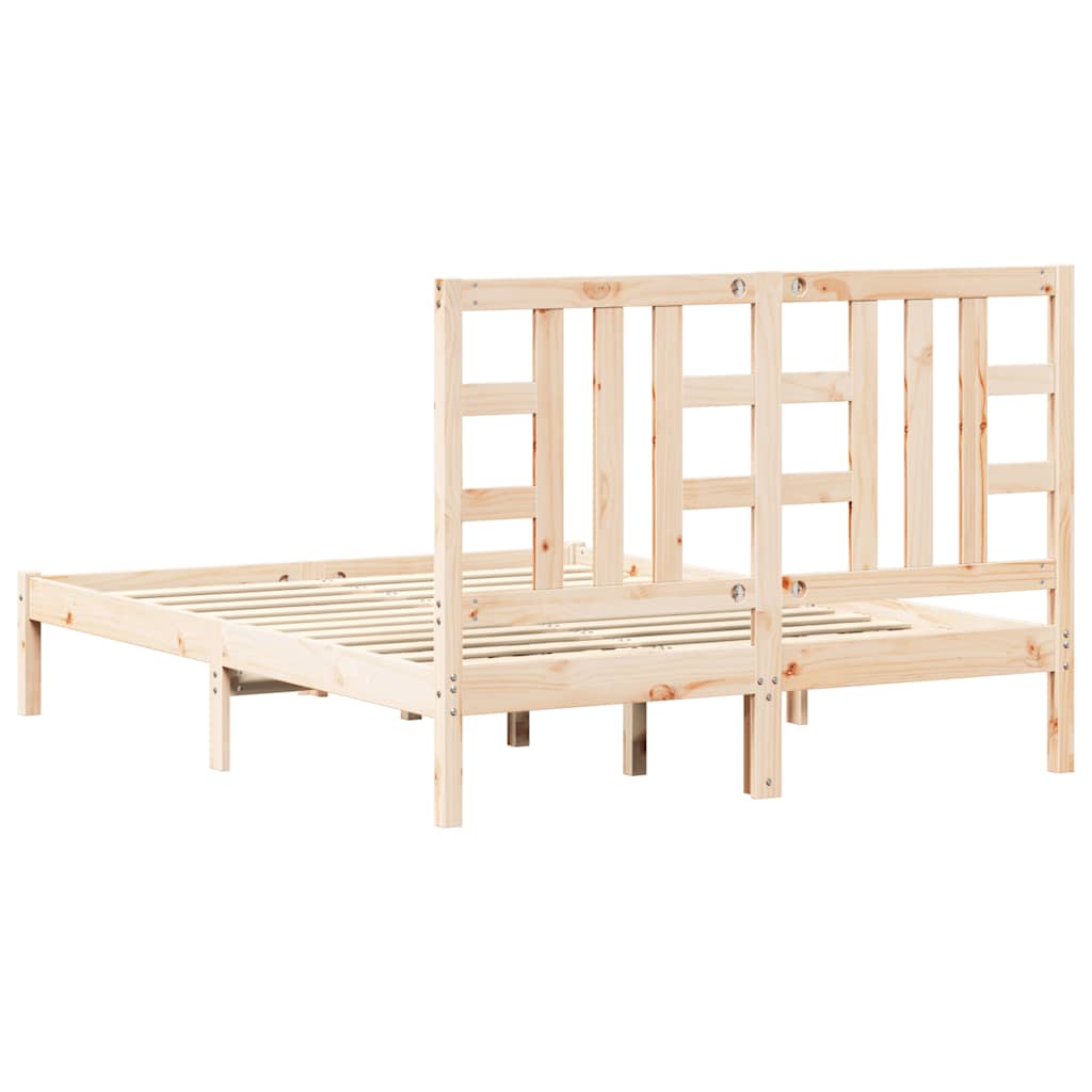 Okvir za krevet od masivnog drva 135 x 190 cm bračni