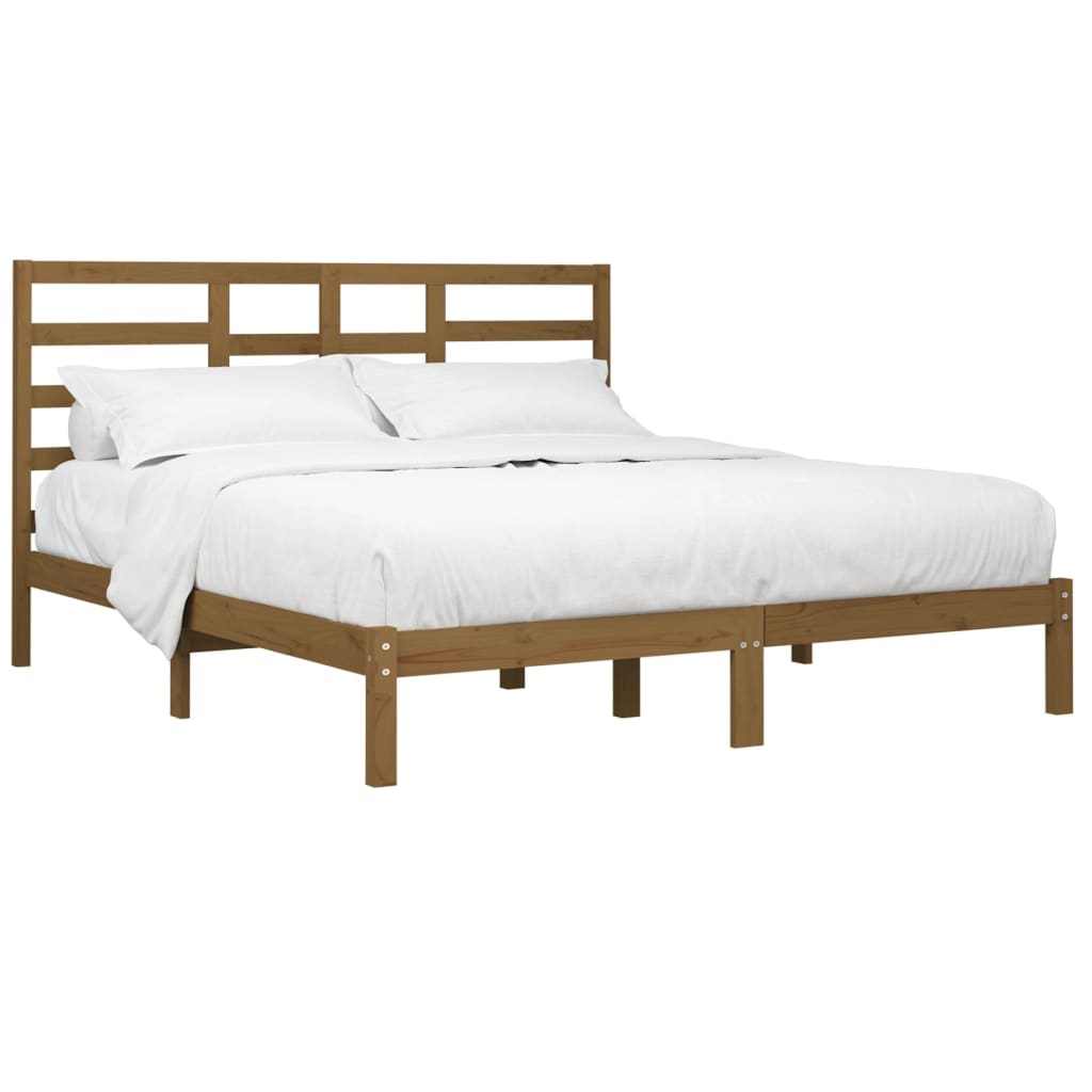 Okvir za krevet od masivne borovine boja meda 200 x 200 cm