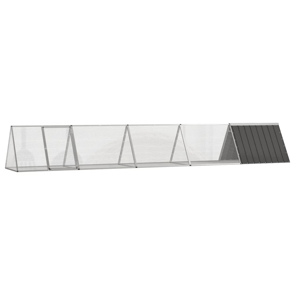 Kavez za zečeve antracit 504,5x80,5x71 cm pocinčani čelik