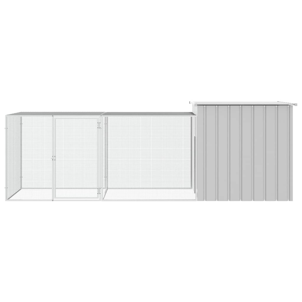 Kavez za kokoši sivi 300x91x100 cm od pocinčanog čelika