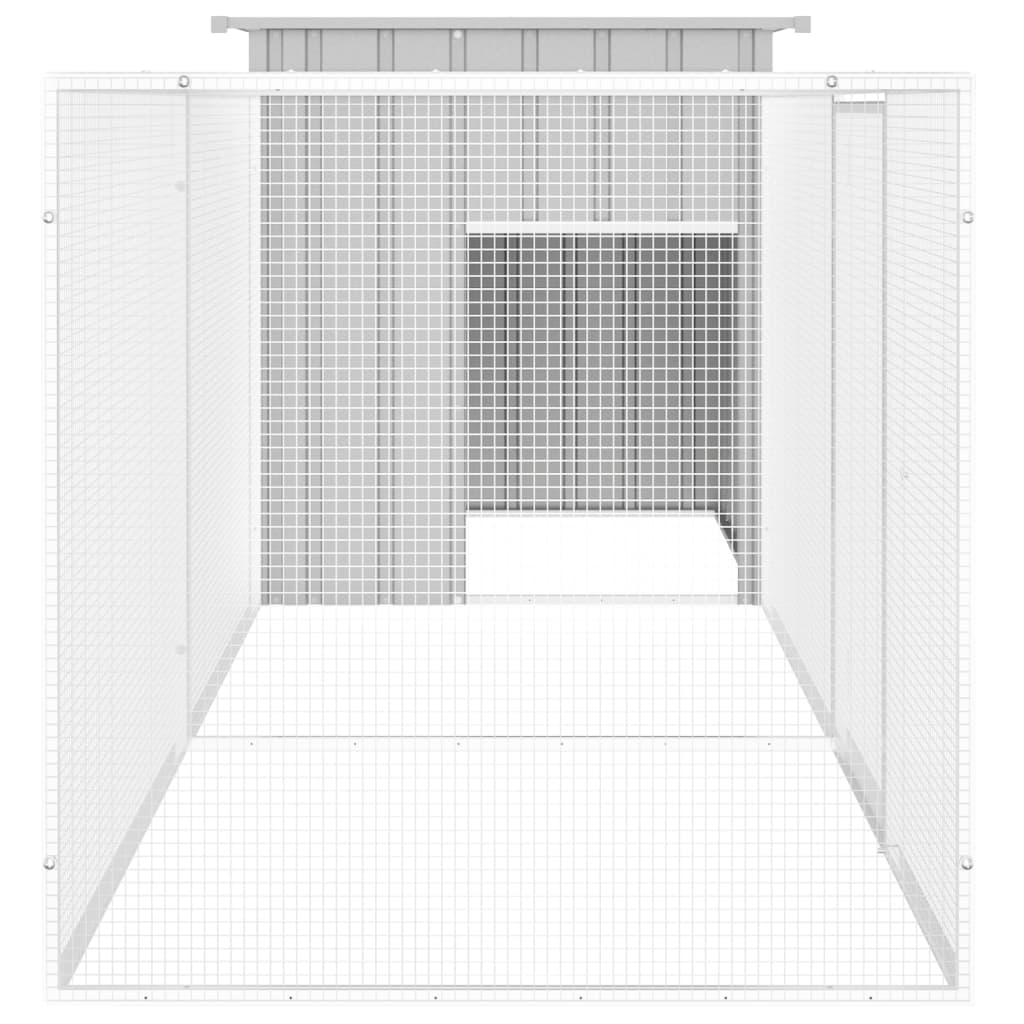 Kavez za kokoši sivi 300x91x100 cm od pocinčanog čelika