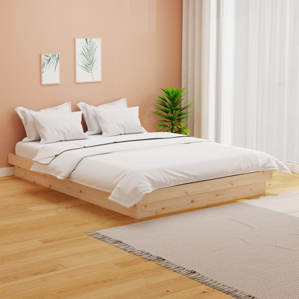 Okvir za krevet od masivnog drva 150 x 200 cm veliki bračni