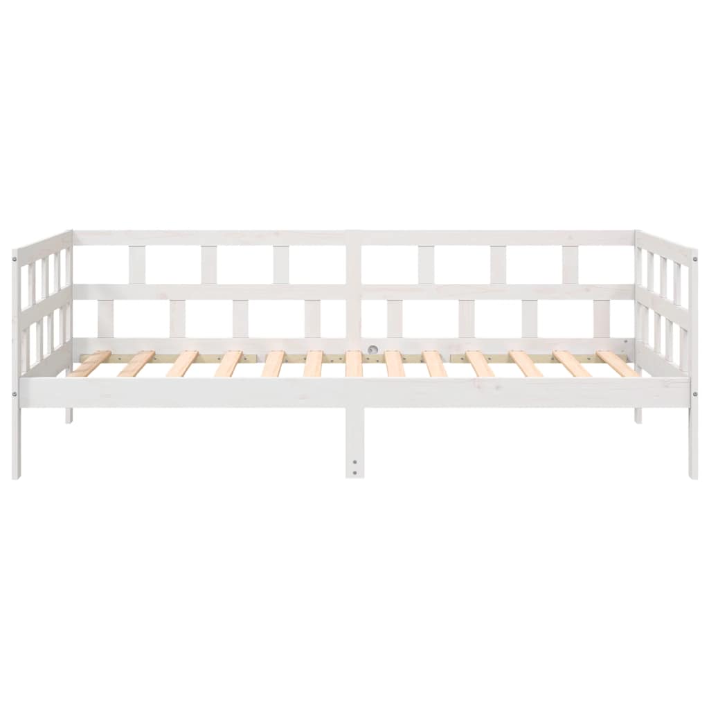 Dnevni ležaj bijeli 80 x 200 cm od masivne borovine