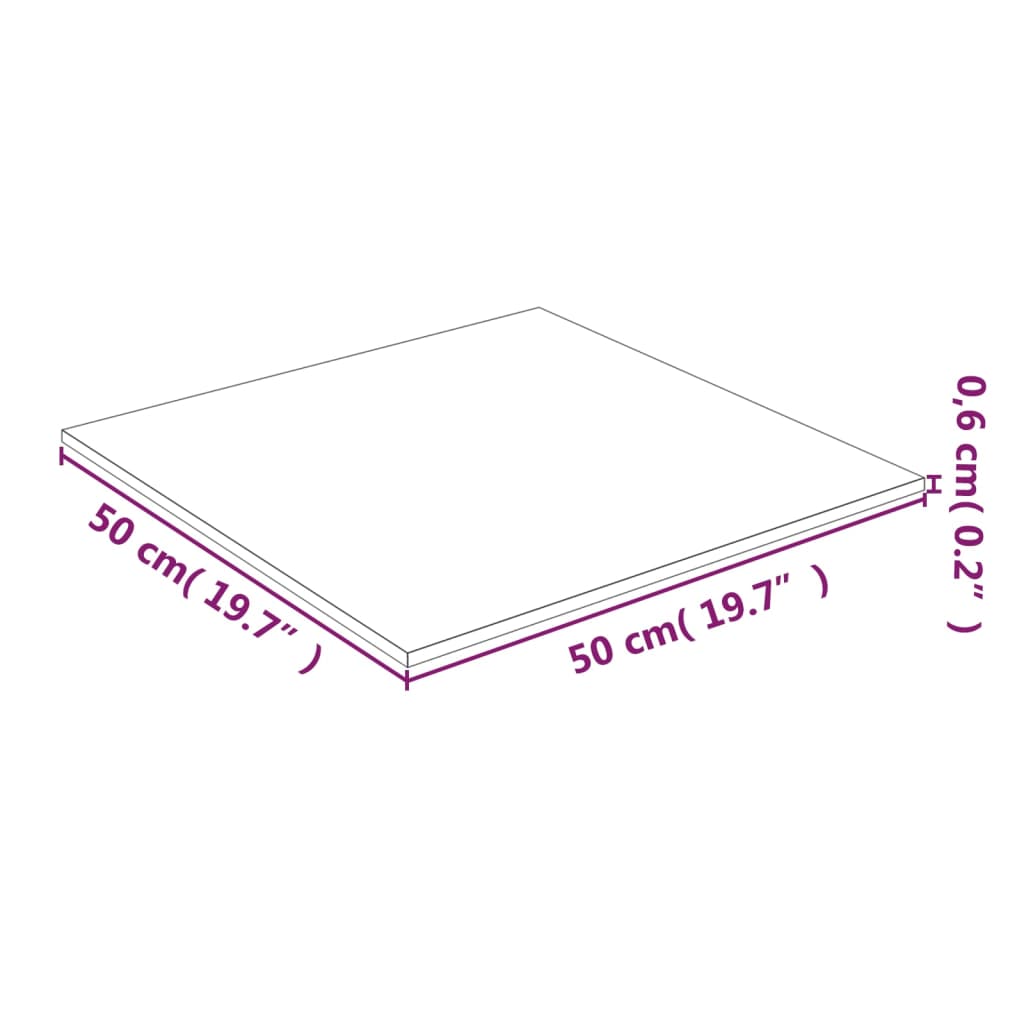 Prozirna stolna ploča 50 x 50 cm od kaljenog stakla