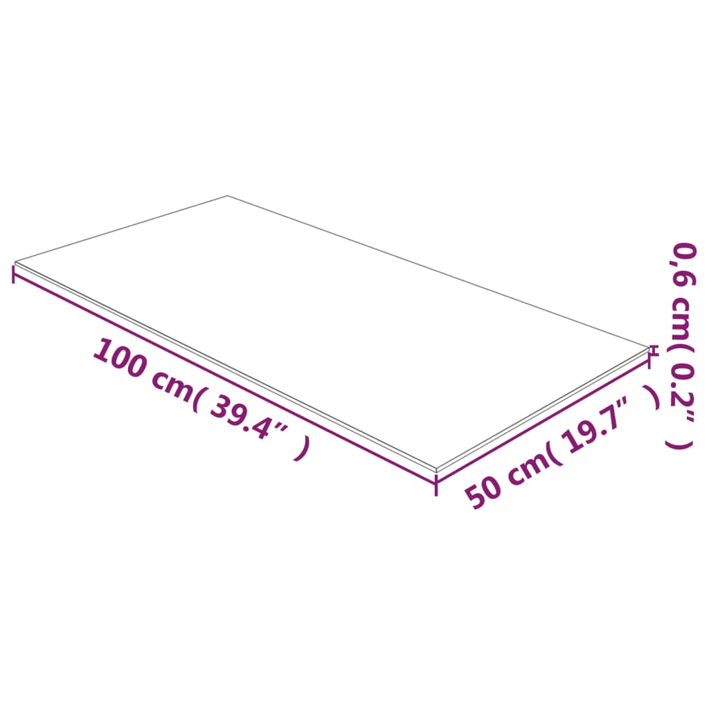 Prozirna stolna ploča 50 x 100 cm od kaljenog stakla