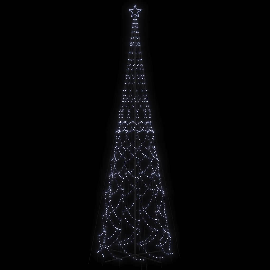Stožasto božićno drvce hladno bijelo 3000 LED žarulja 230x800cm