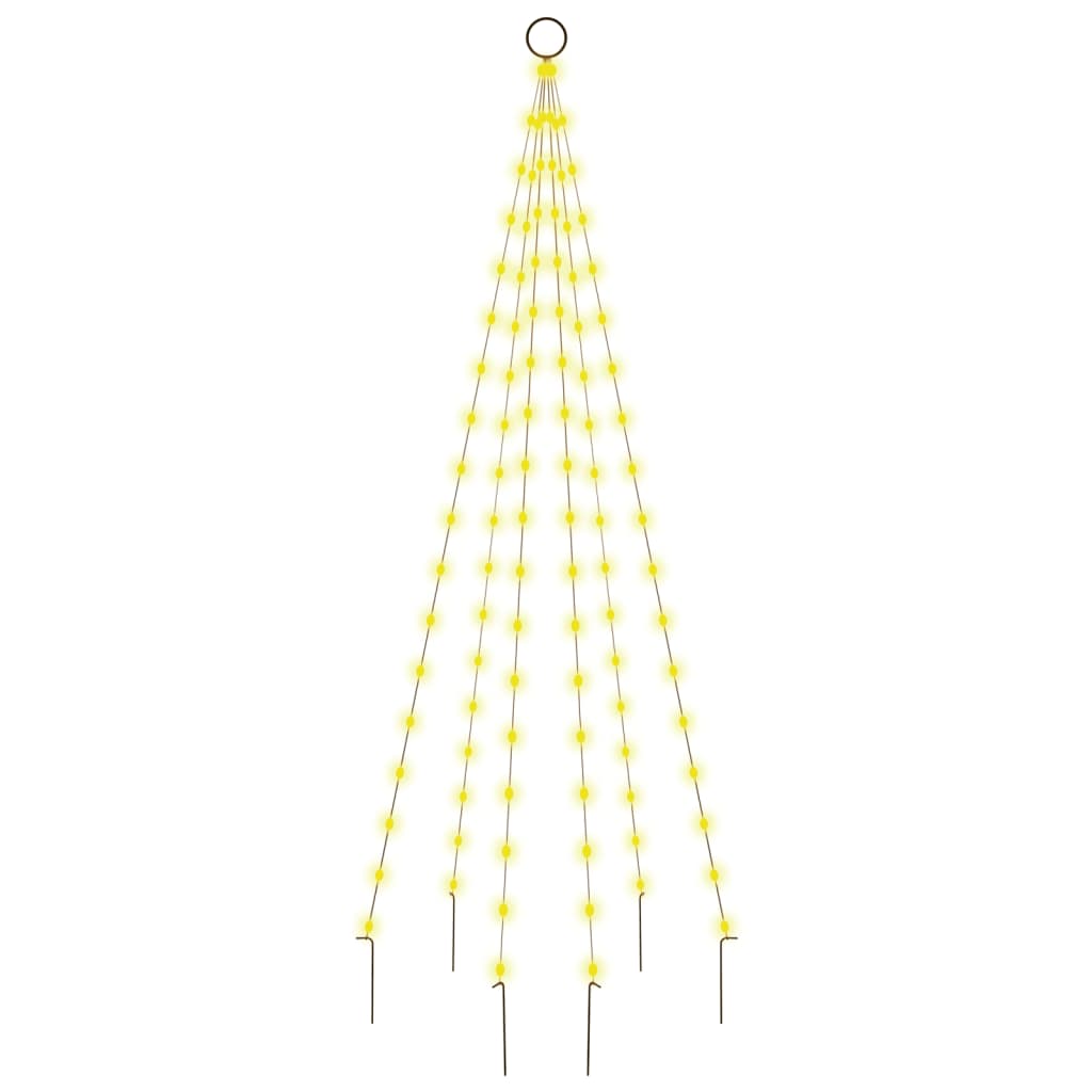 Božićno drvce na stijegu 108 LED žarulja tople bijele 180 cm