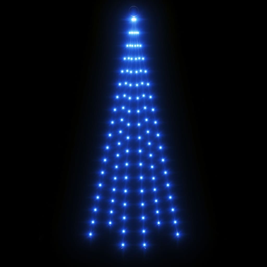Božićno drvce na stijegu 108 LED žarulja plave 180 cm