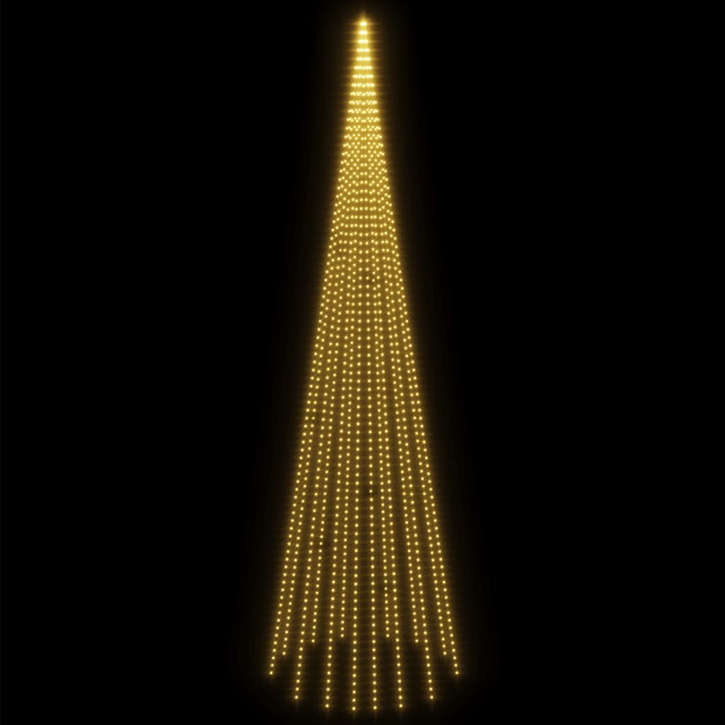 Božićno drvce na stijegu 1134 LED žarulje tople bijele 800 cm