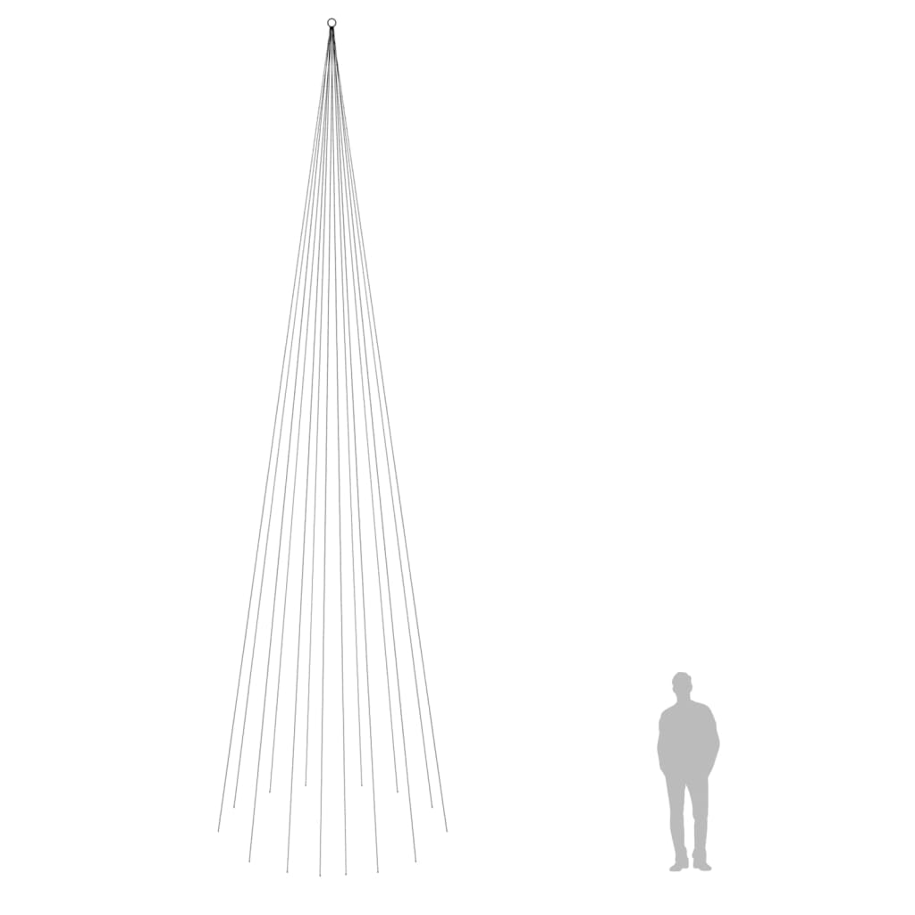 Božićno drvce na stijegu 1134 LED žarulje tople bijele 800 cm