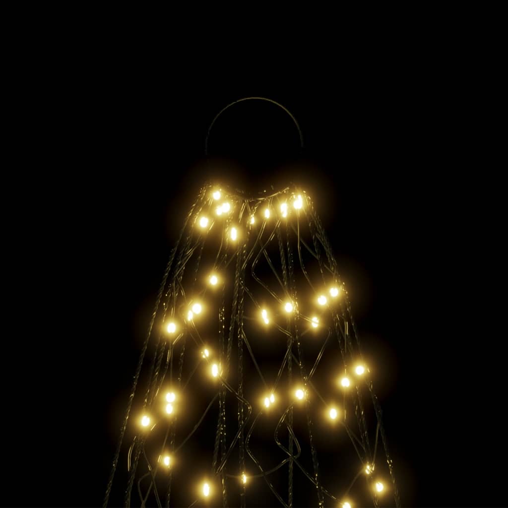 Božićno drvce na stijegu 3000 toplih bijelih LED žarulja 800 cm