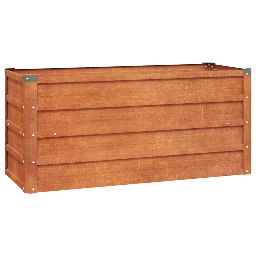 Povišena vrtna gredica boja hrđe 100 x 40 x 45 cm čelik COR-TEN