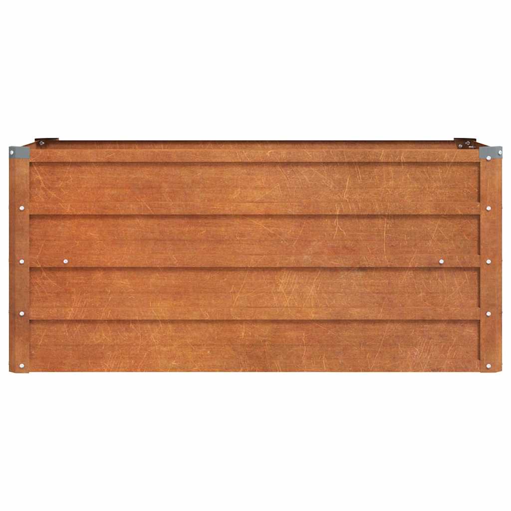 Povišena vrtna gredica boja hrđe 100 x 40 x 45 cm čelik COR-TEN