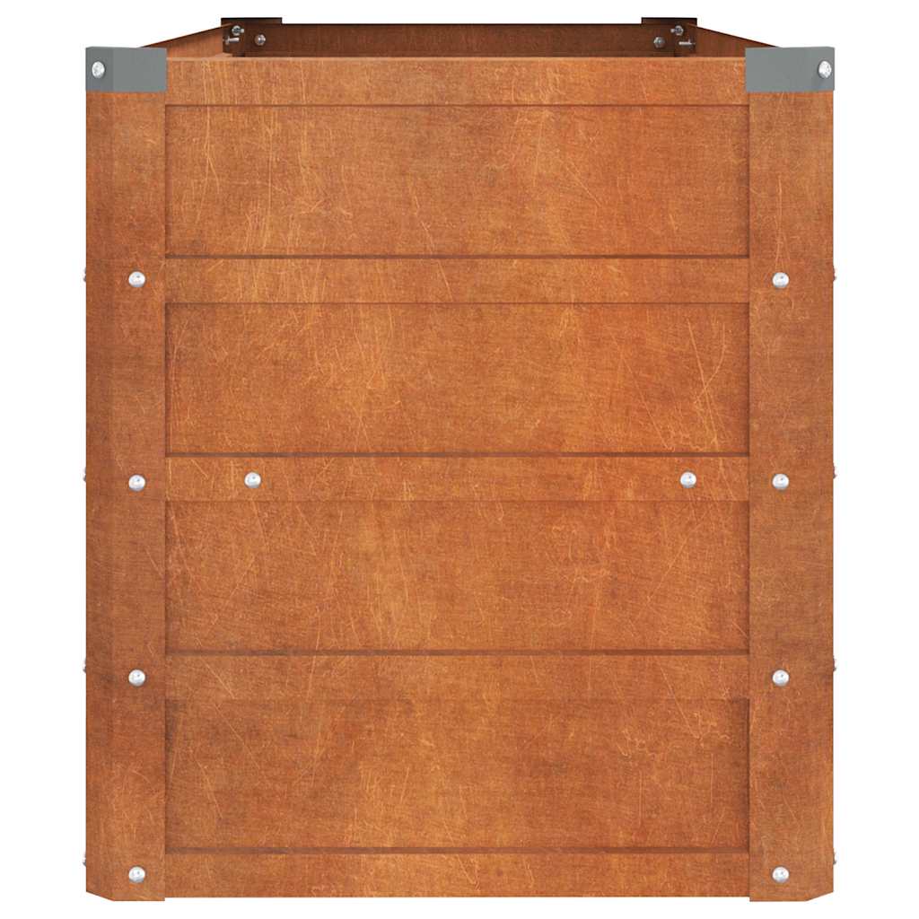 Povišena vrtna gredica boja hrđe 100 x 40 x 45 cm čelik COR-TEN