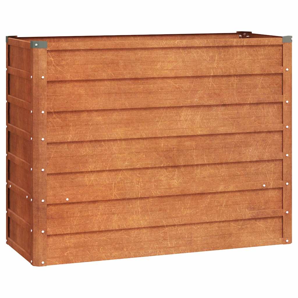 Povišena vrtna gredica boja hrđe 100 x 40 x 77 cm čelik COR-TEN