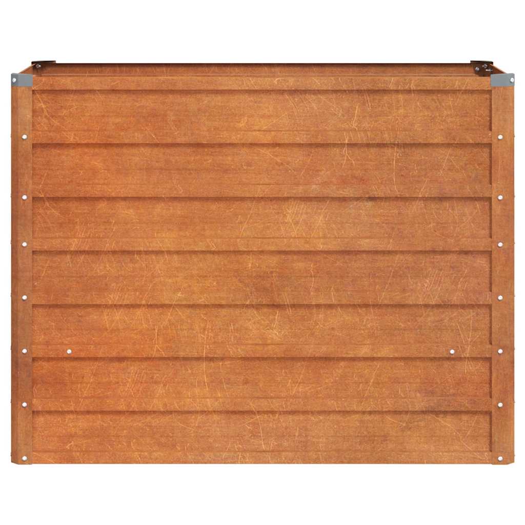 Povišena vrtna gredica boja hrđe 100 x 40 x 77 cm čelik COR-TEN