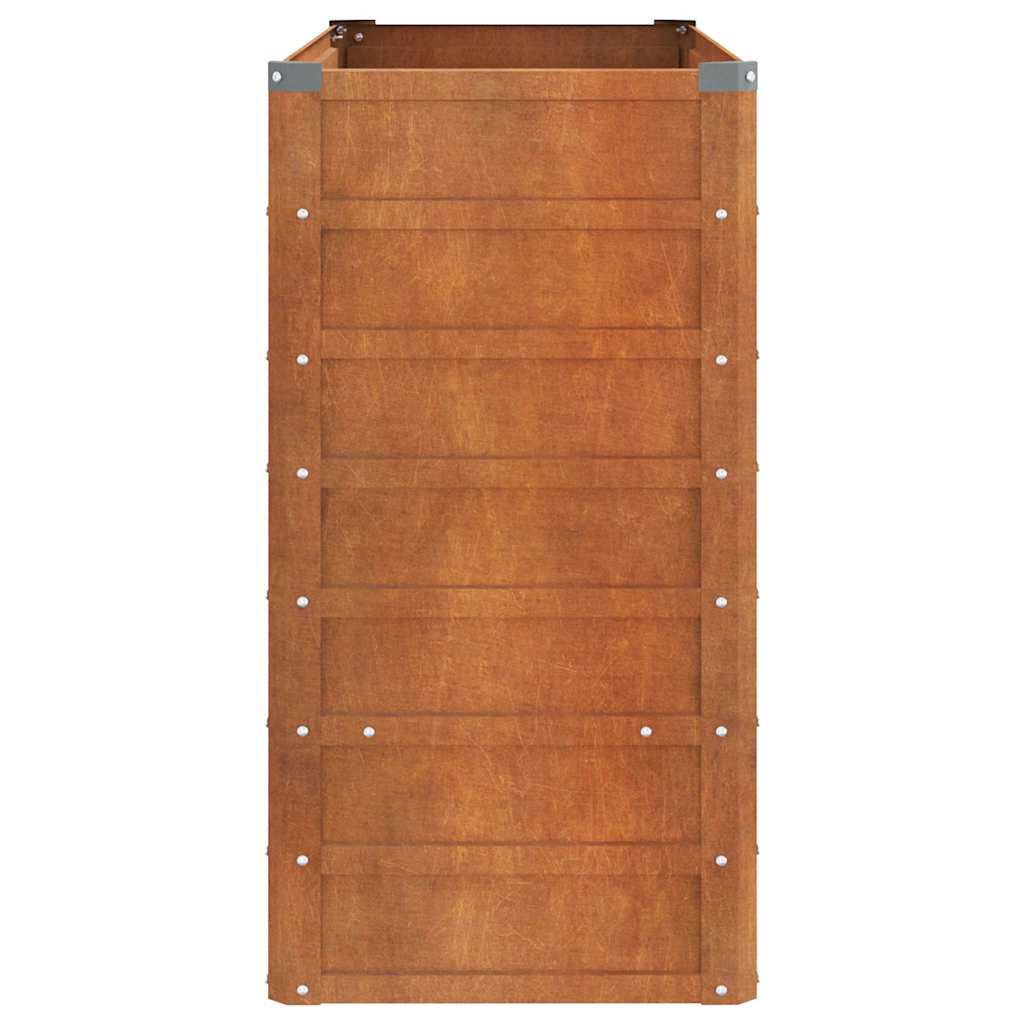 Povišena vrtna gredica boja hrđe 100 x 40 x 77 cm čelik COR-TEN
