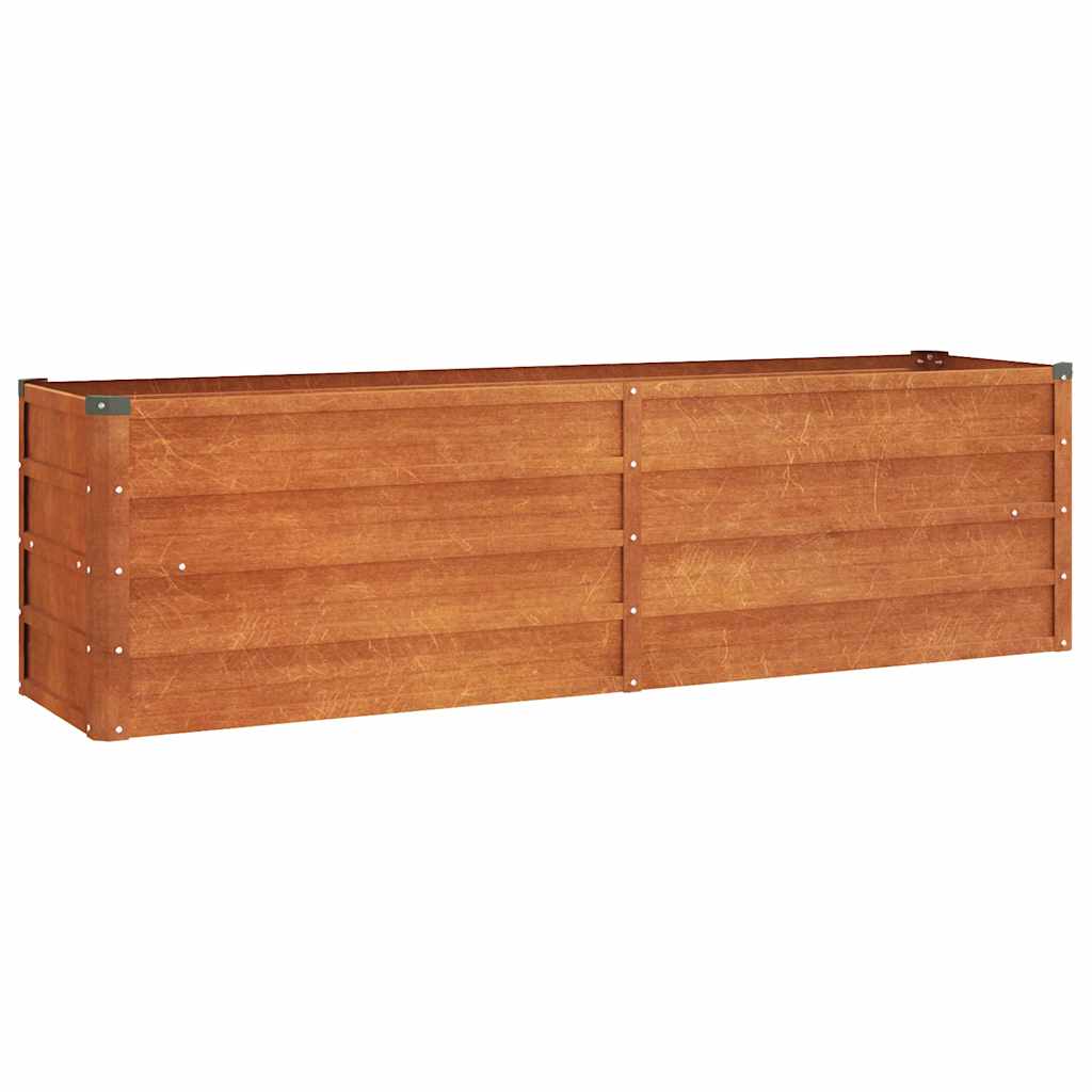 Povišena vrtna gredica boja hrđe 160 x 40 x 45 cm čelik COR-TEN