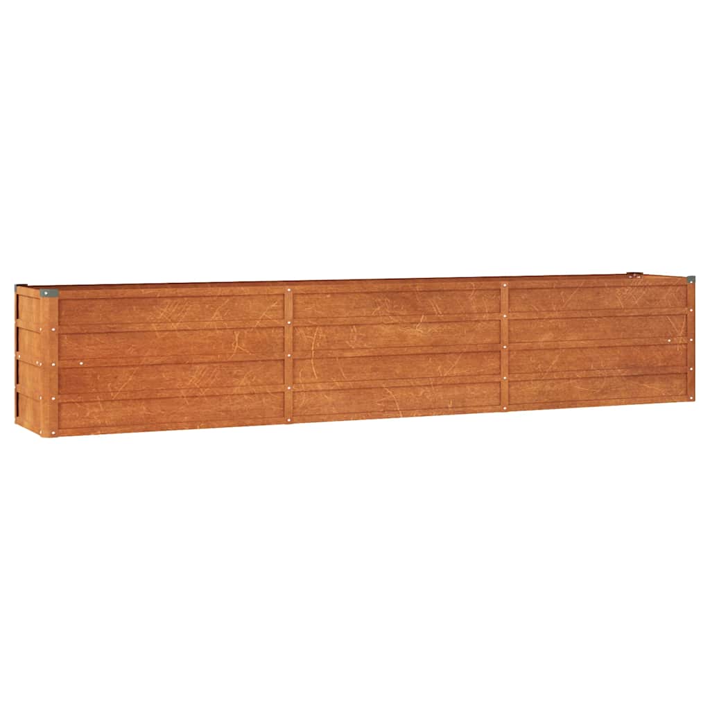 Povišena vrtna gredica boja hrđe 240 x 40 x 45 cm čelik COR-TEN