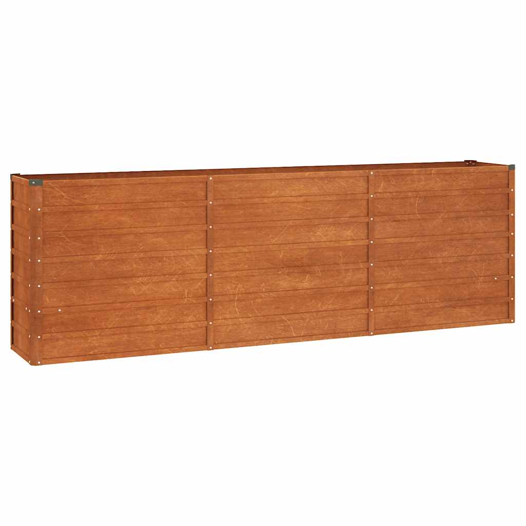 Povišena vrtna gredica boja hrđe 240 x 40 x 77 cm čelik COR-TEN