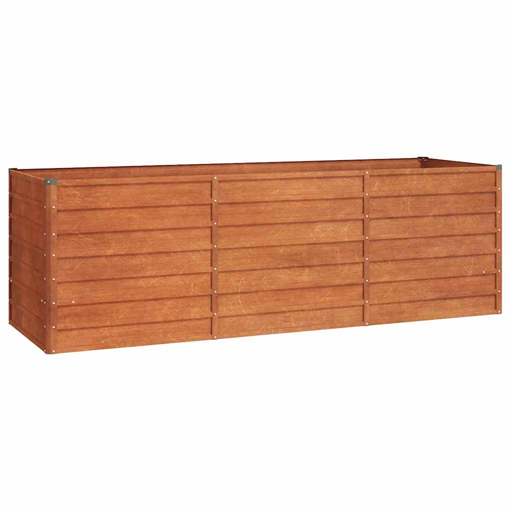 Povišena vrtna gredica boja hrđe 240 x 80 x 77 cm čelik COR-TEN