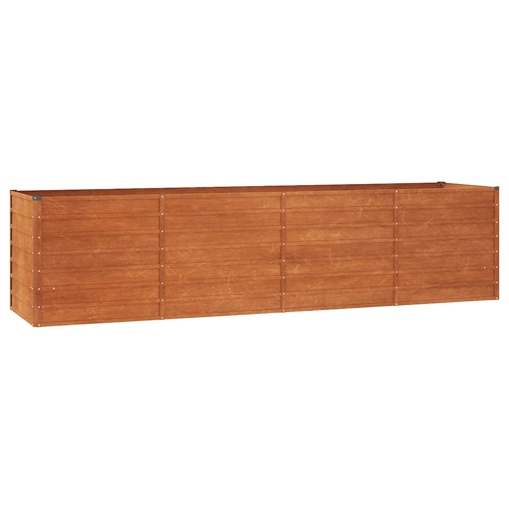 Povišena vrtna gredica boja hrđe 320 x 80 x 77 cm čelik COR-TEN