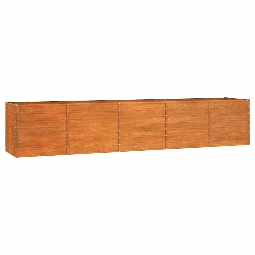 Povišena vrtna gredica boja hrđe 400 x 80 x 77 cm čelik COR-TEN