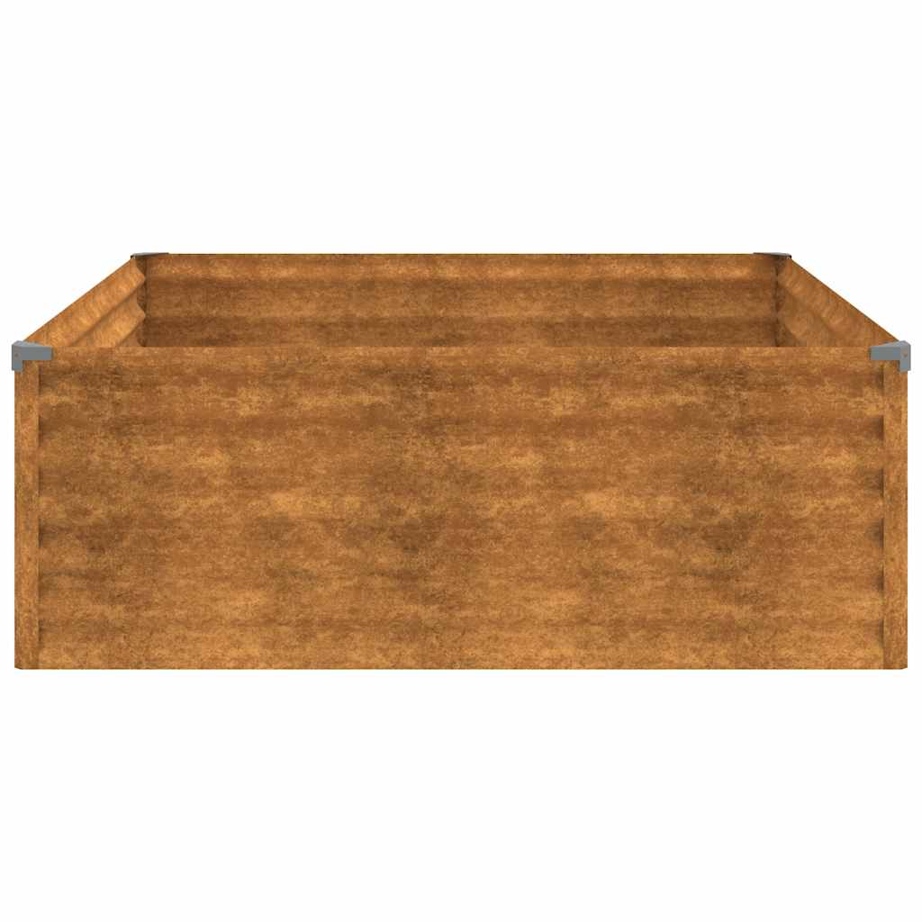 Povišena vrtna gredica 100 x 100 x 36 cm od čelika COR-TEN