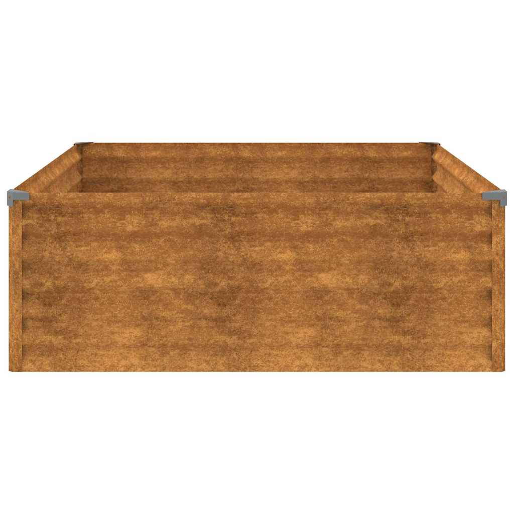 Povišena vrtna gredica 100 x 100 x 36 cm od čelika COR-TEN