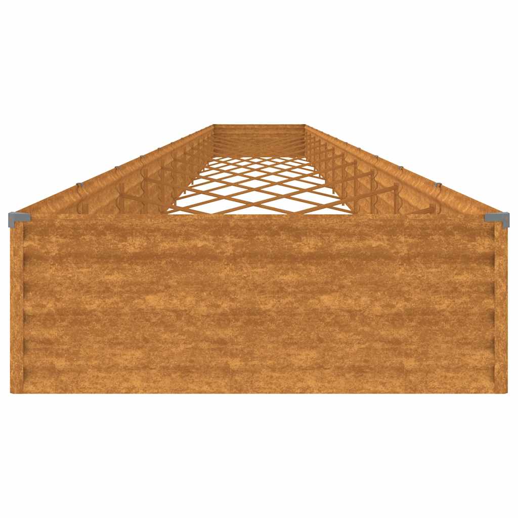 Povišena vrtna gredica 1150 x 100 x 36 cm od čelika COR-TEN