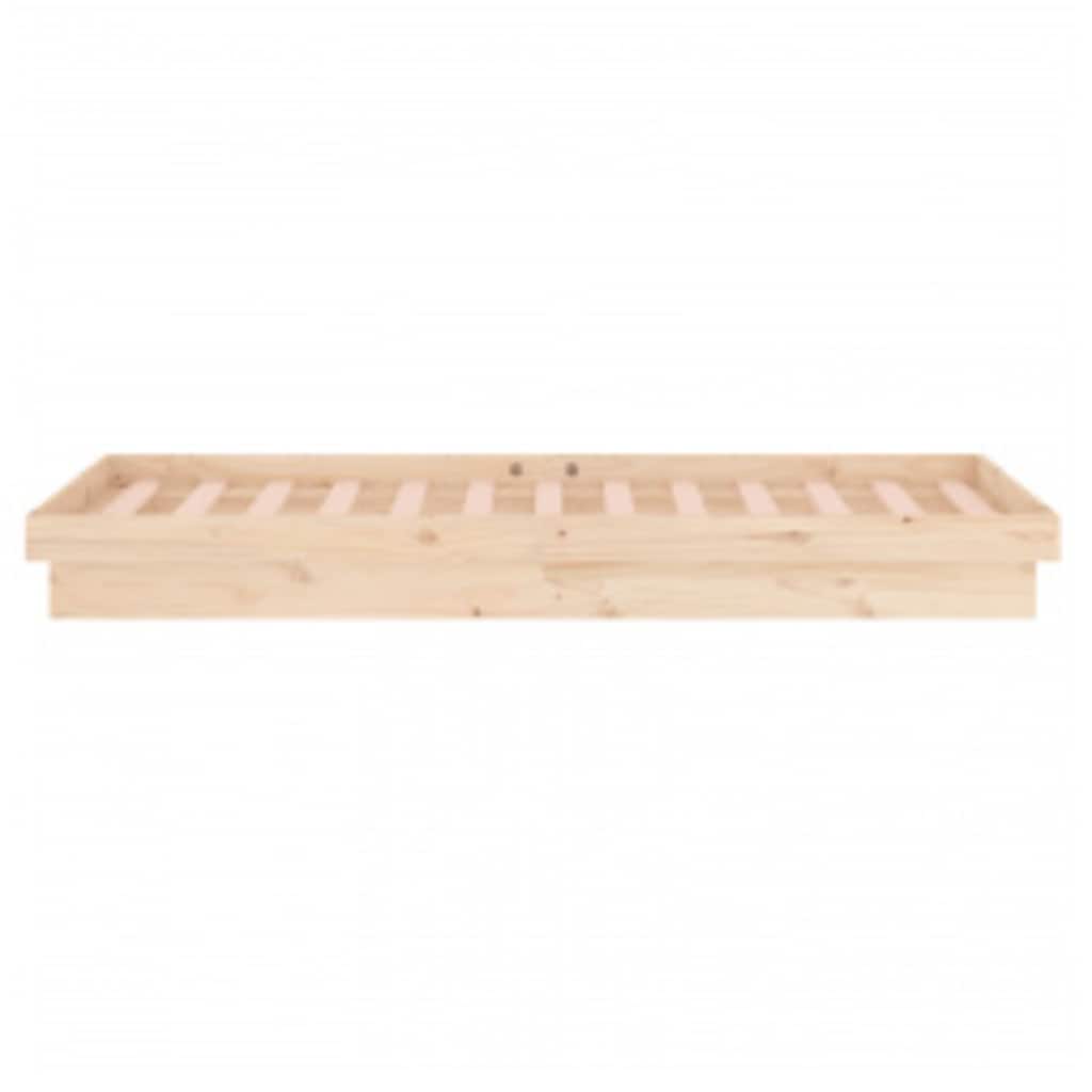 LED okvir za krevet 100 x 200 cm od masivnog drva