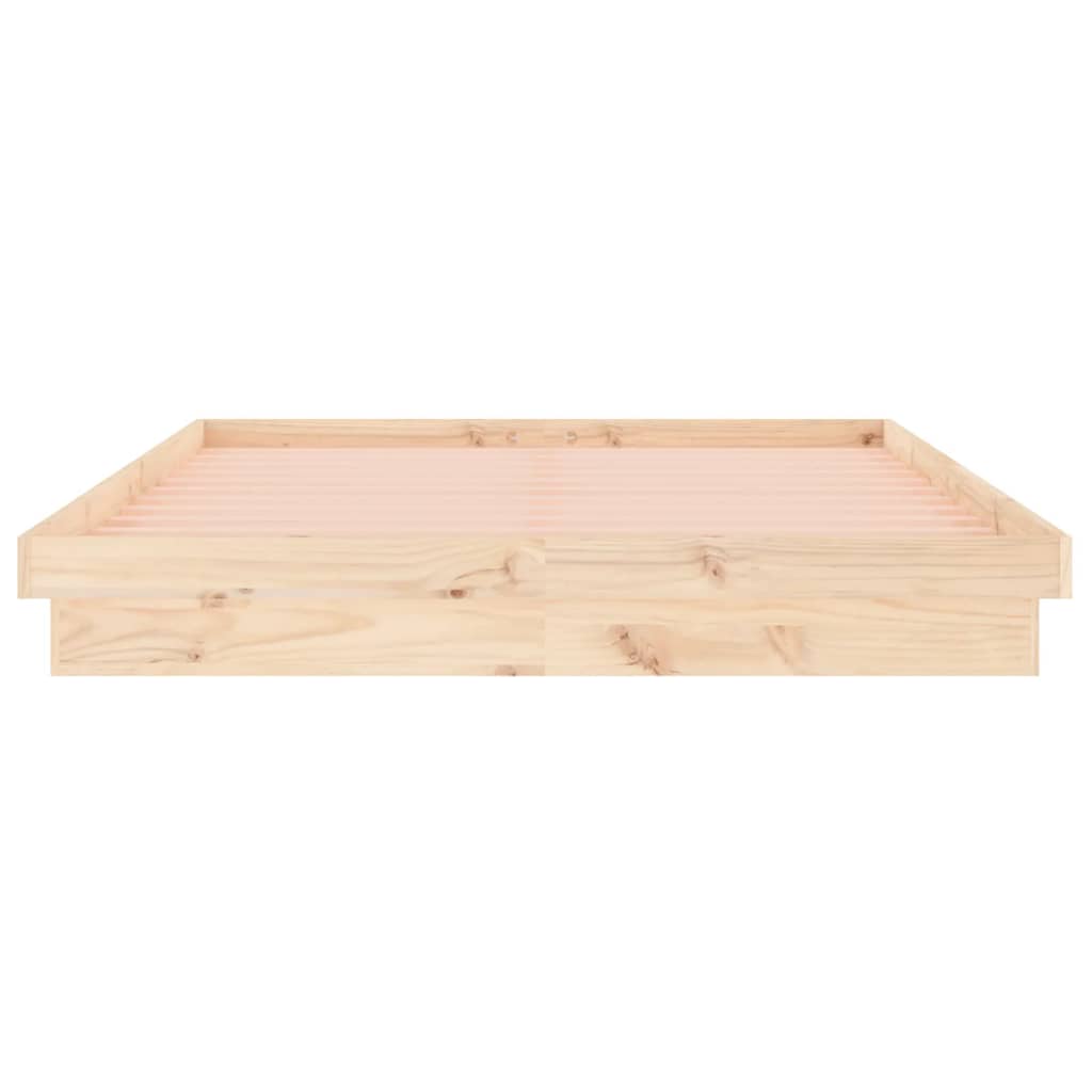 LED okvir za krevet 140 x 190 cm od masivnog drva