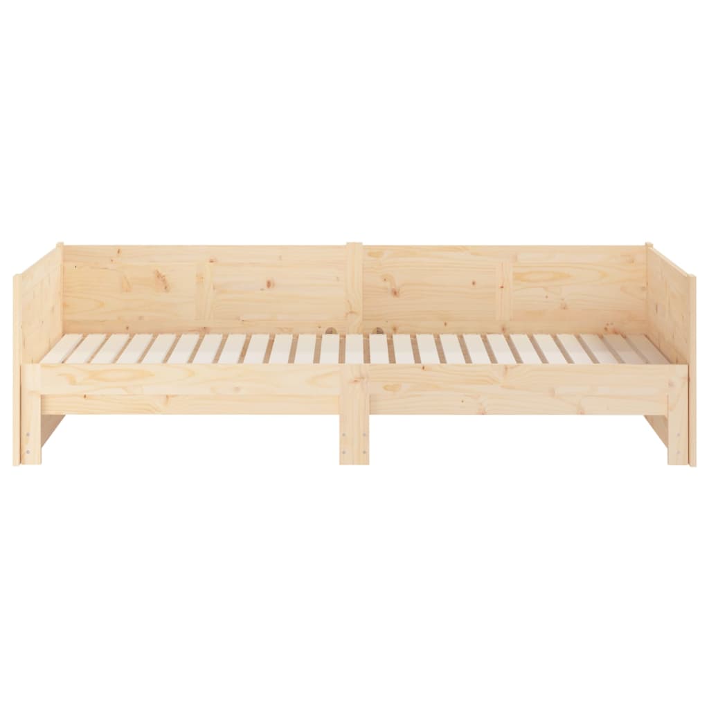 Dnevni krevet na izvlačenje masivna borovina 2x(80x200) cm