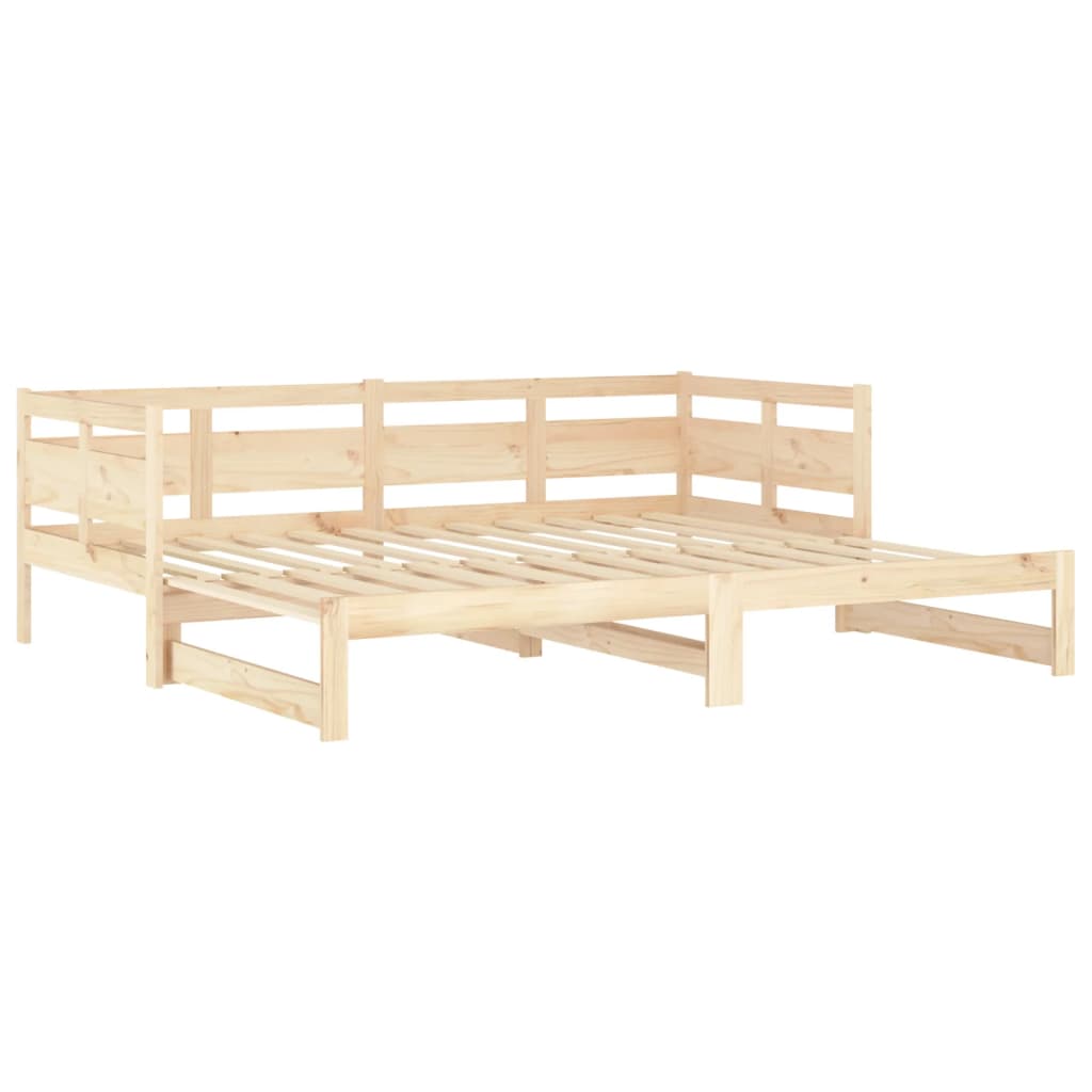 Dnevni ležaj na izvlačenje od masivne borovine 2 x (90x190) cm