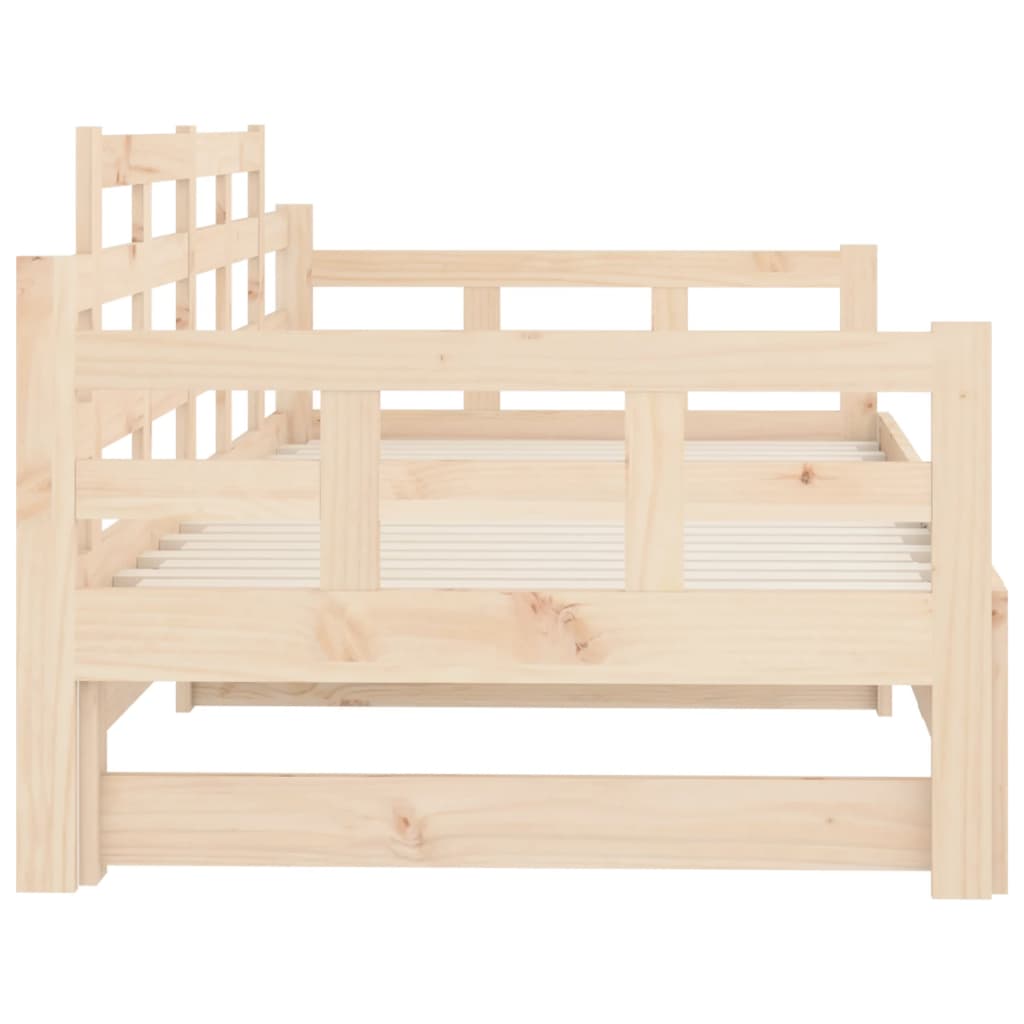 Dnevni ležaj na izvlačenje od masivne borovine 2 x (80x200) cm