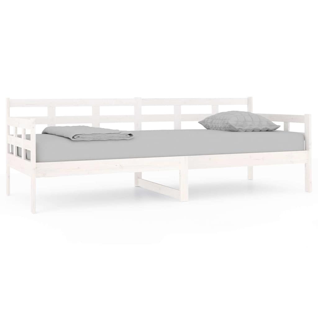 Dnevni ležaj bijeli 80 x 200 cm od masivne borovine