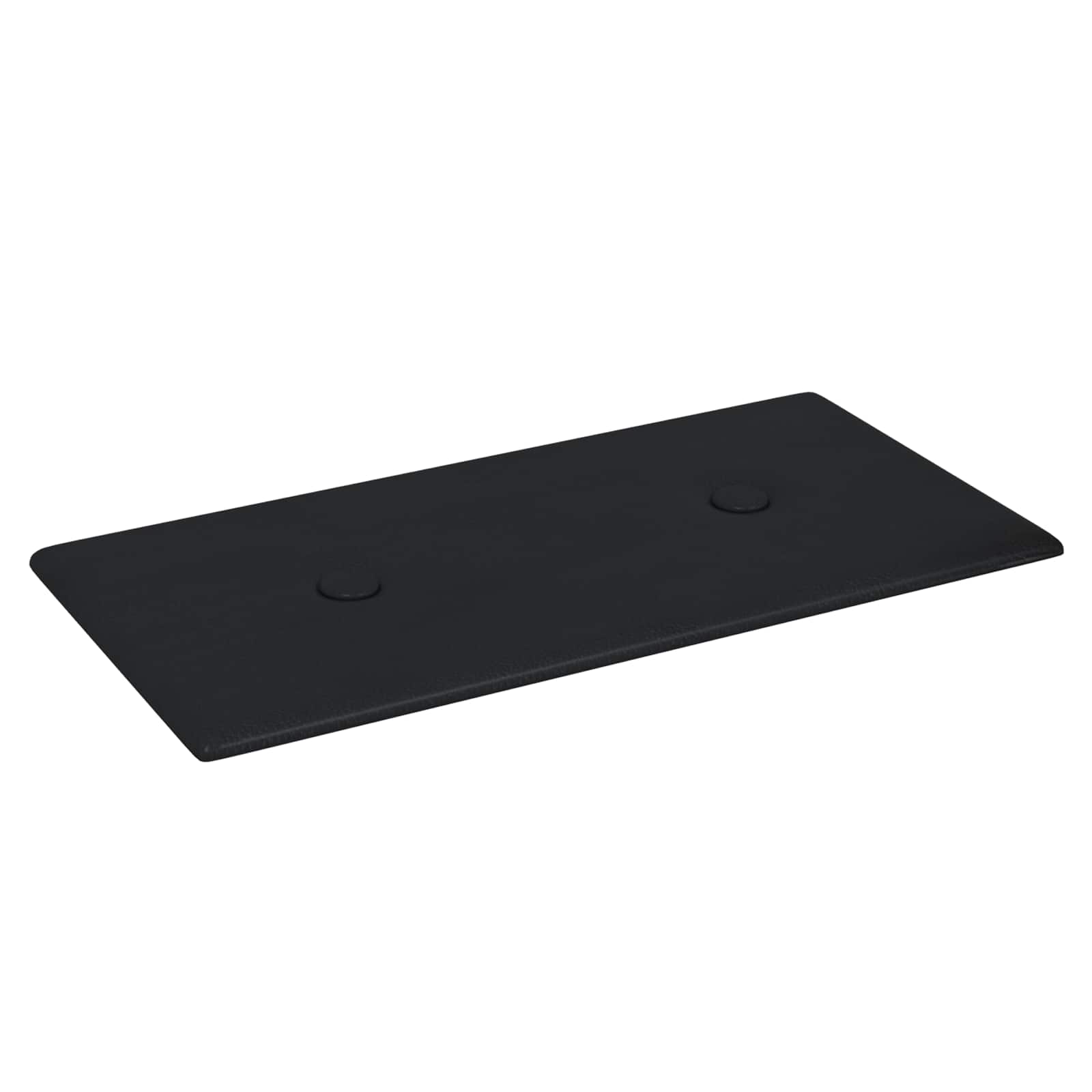Zidna uzglavlja 12 pcs Crna 30 x 15 cm Lažna koža