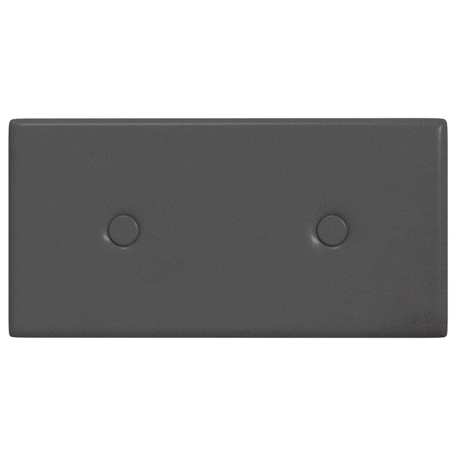 Zidna uzglavlja 12 pcs Sivi 30 x 15 cm Lažna koža