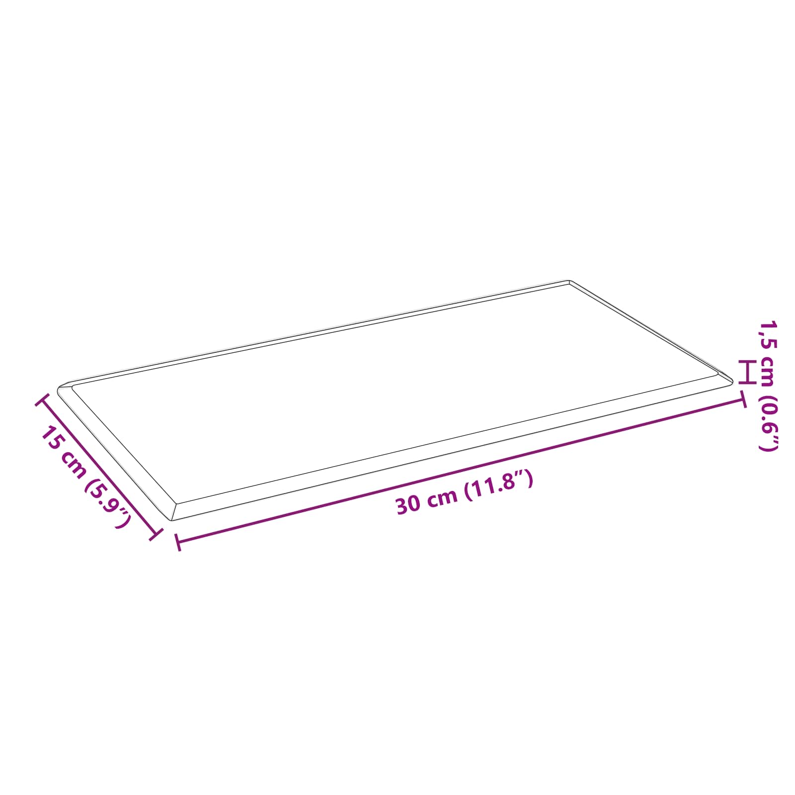 Zidna uzglavlja 12 pcs Sivi 30 x 15 cm Lažna koža