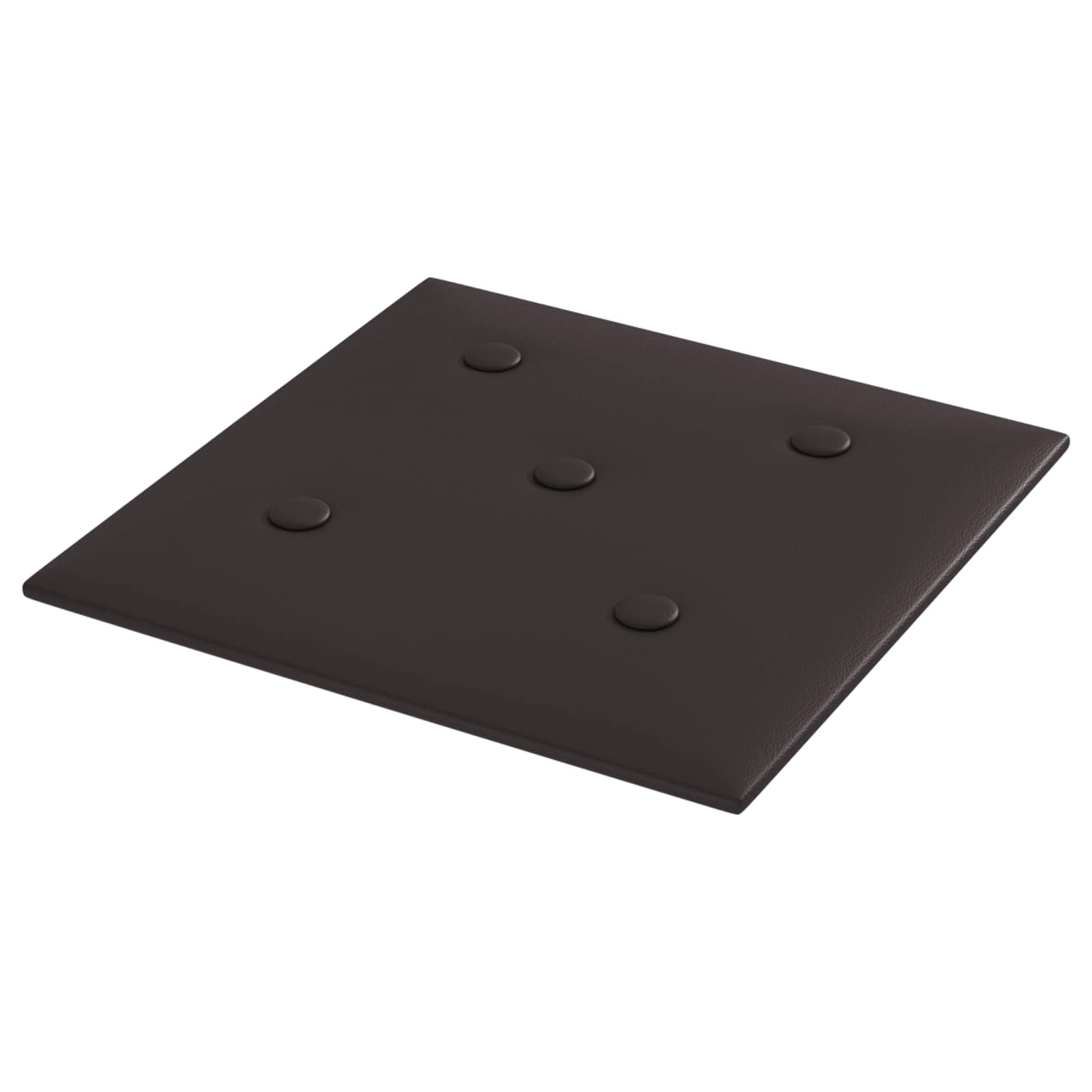 Zidna uzglavlja 12 pcs Crna 30 x 30 cm Lažna koža