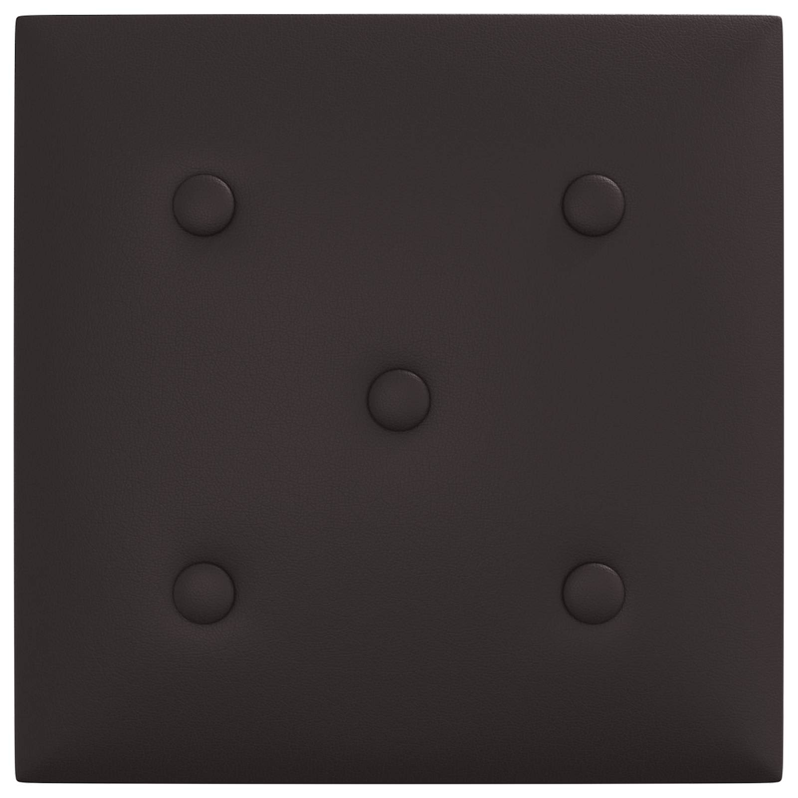 Zidna uzglavlja 12 pcs Crna 30 x 30 cm Lažna koža