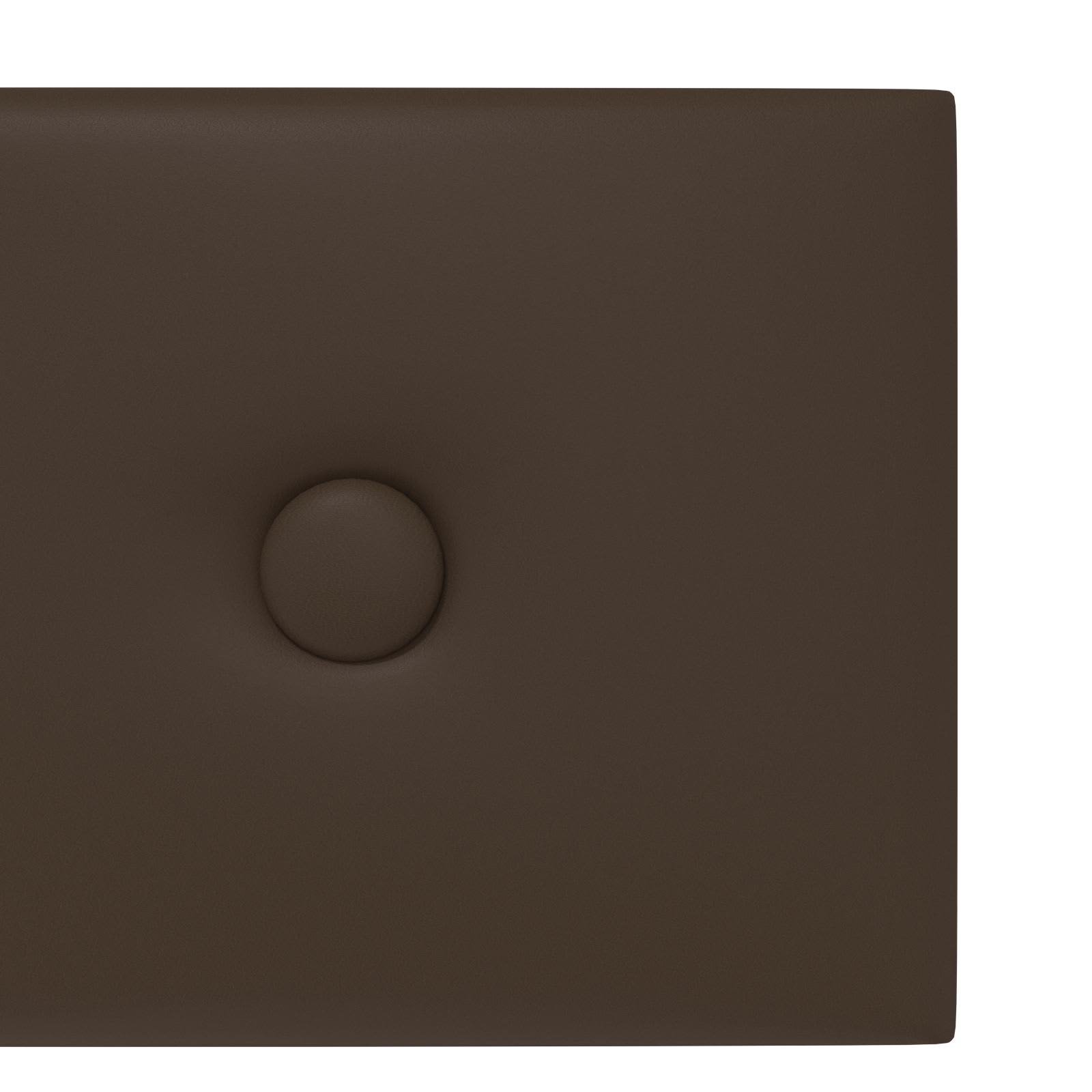 Zidna uzglavlja 12 pcs Smeđa 60 x 15 cm Lažna koža