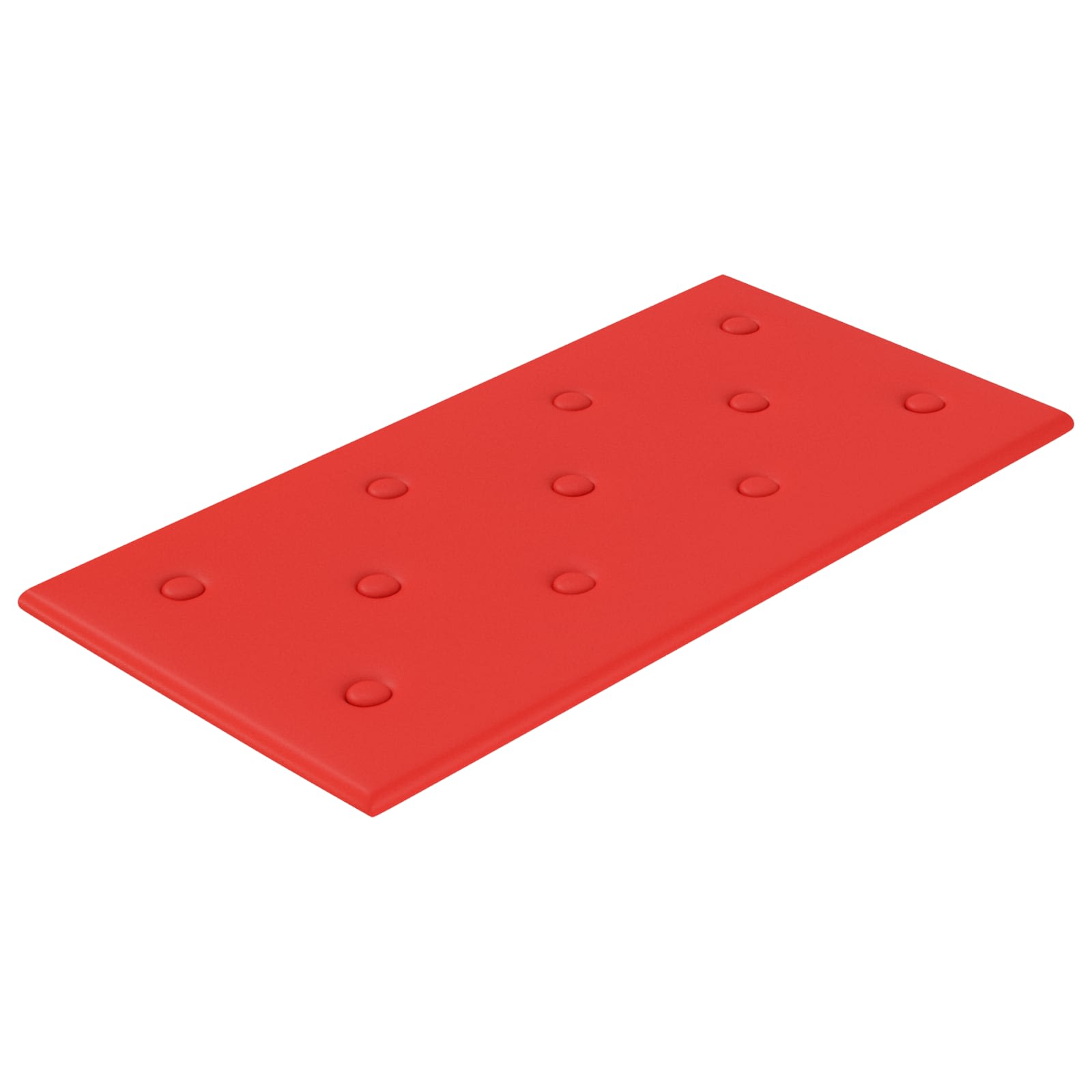 Zidna uzglavlja 12 pcs Crvena 60 x 30 cm Lažna koža
