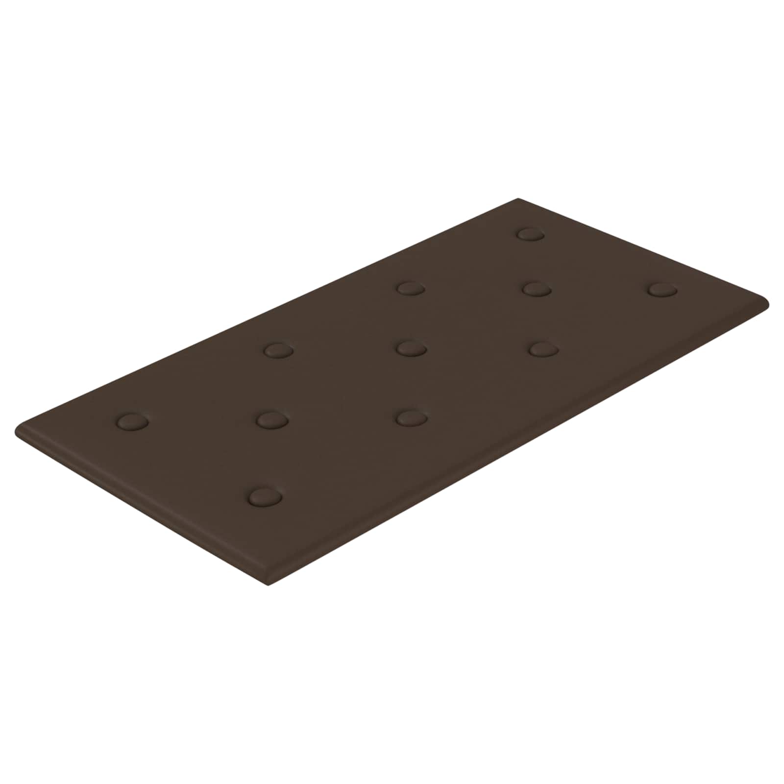 Zidna uzglavlja 12 pcs Smeđa 60 x 30 cm Lažna koža