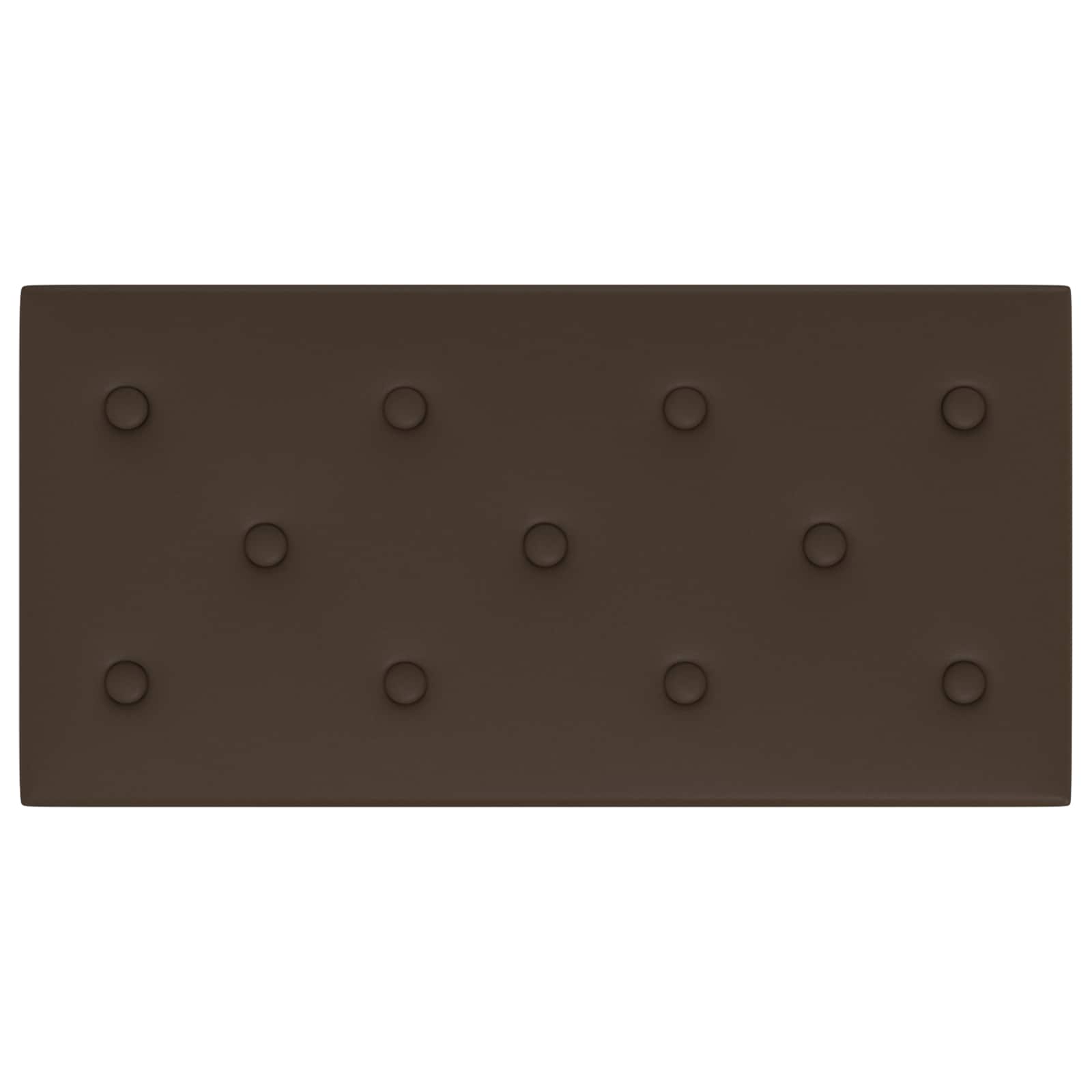Zidna uzglavlja 12 pcs Smeđa 60 x 30 cm Lažna koža