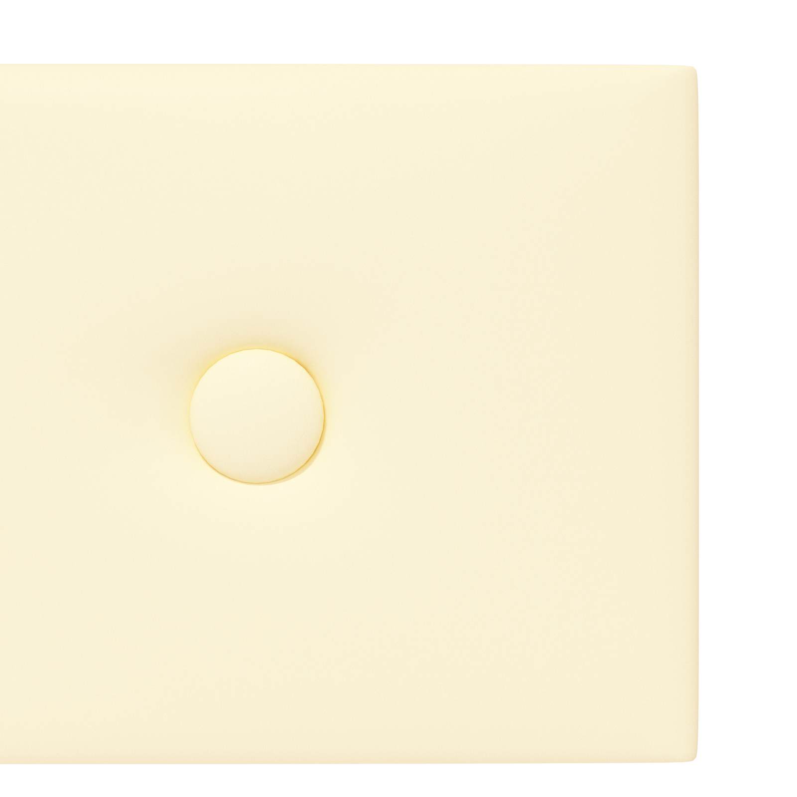 Zidna uzglavlja 12 pcs Krema 90 x 15 cm Lažna koža